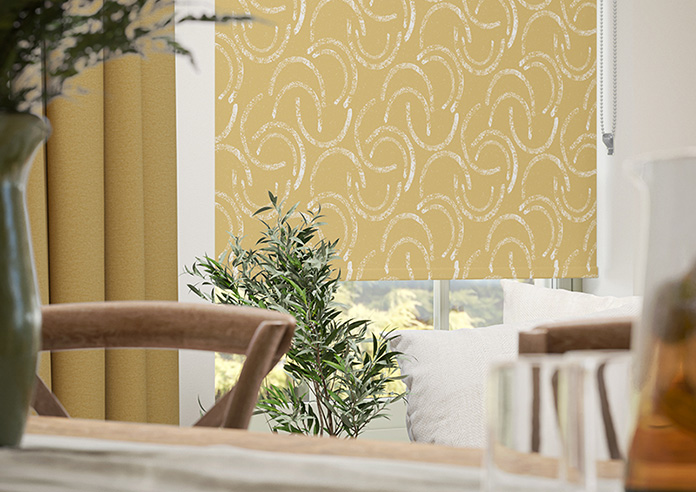 Lino Arches, Bright Yellow - Twist&Fit Roller Blind - Image 5